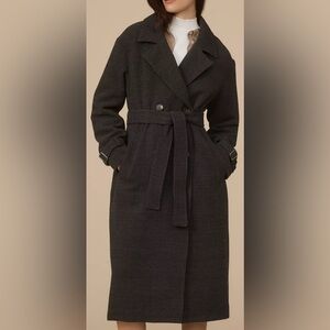 Anthropologie Black Trench Coat